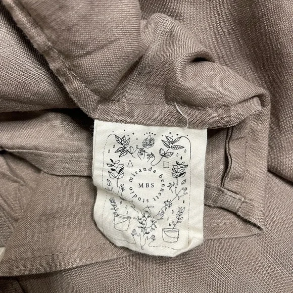 MIRANDA BENNETT STUDIO LINEN WRAP TOP - Picture 8 of 9